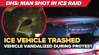 Reporter walks up on it: ICE vehicle left wrecked after North Minneapolis protest