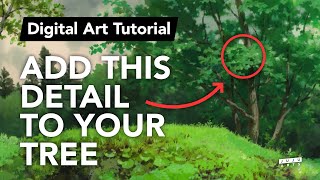 How to make AnimeStyle Tree | Digital Art Tutorial