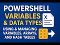 PowerShell Variables &amp; Data Types 🔑 Arrays + Hash Tables|Day 4 | Part 1| Made Easy+ Last class Quiz