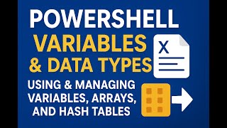 PowerShell Variables & Data Types 🔑 Arrays + Hash Tables|Day 4 | Part 1| Made Easy+ Last class Quiz