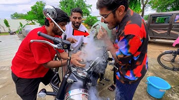 Liquid Nitrogen In Kartar’s New Bike *PRANK ON KARTAR*