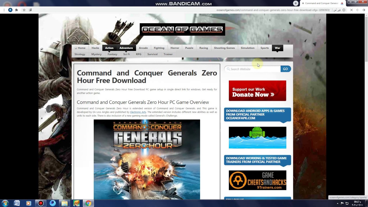 تحميل لعبة الاستيراتيجية Command & Conquer Generals Zero Hour