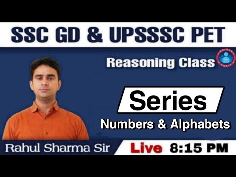 SSC-GD & UPSSSC PET Reasoning | Number & Alphabetical Series | Numbers & Alphabet Series short trick