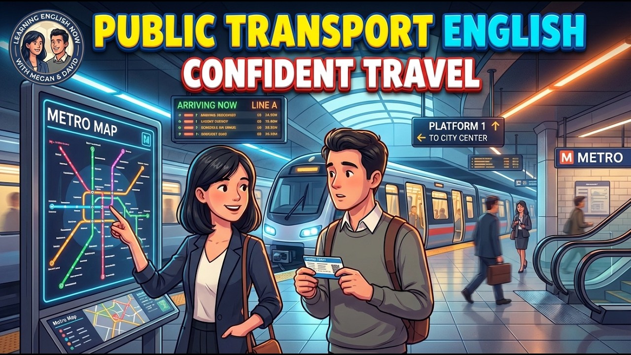 Daily English: Navigating Public Transport Confidently | ESL Role Play with Megan & David