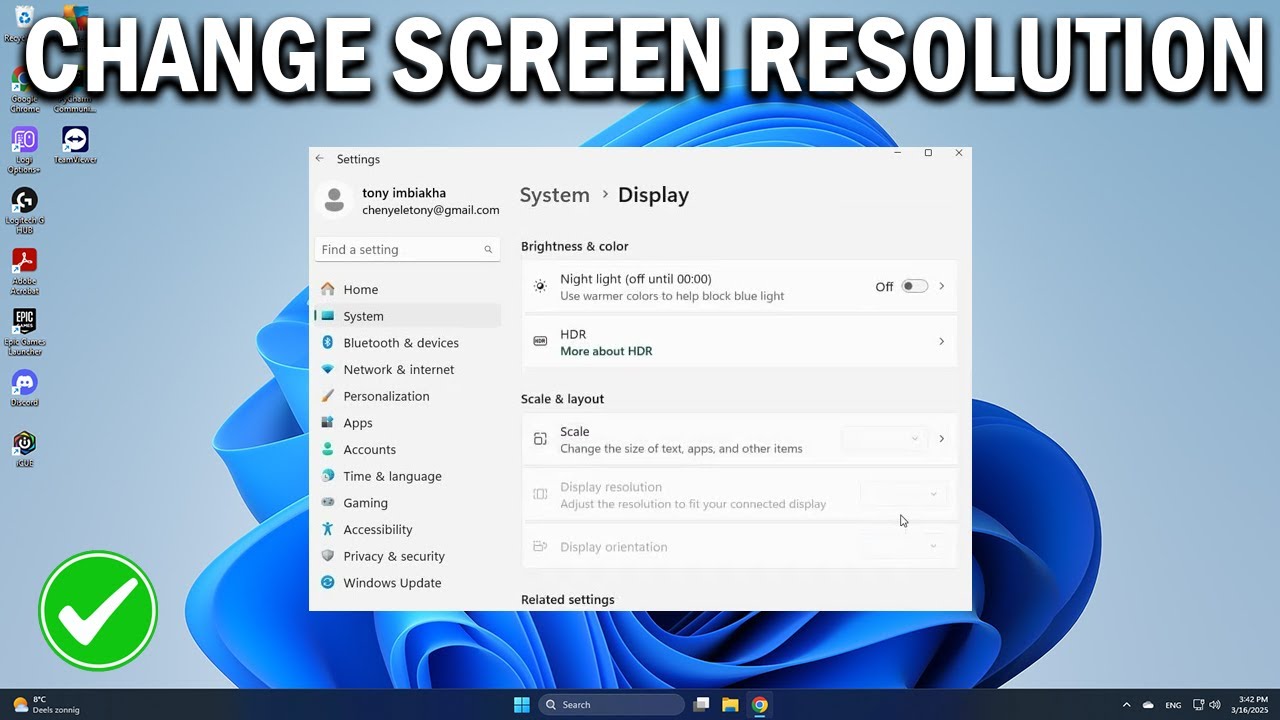 How To Change Screen Resolution and Size in Windows 11 - Easy Fix - YouTube