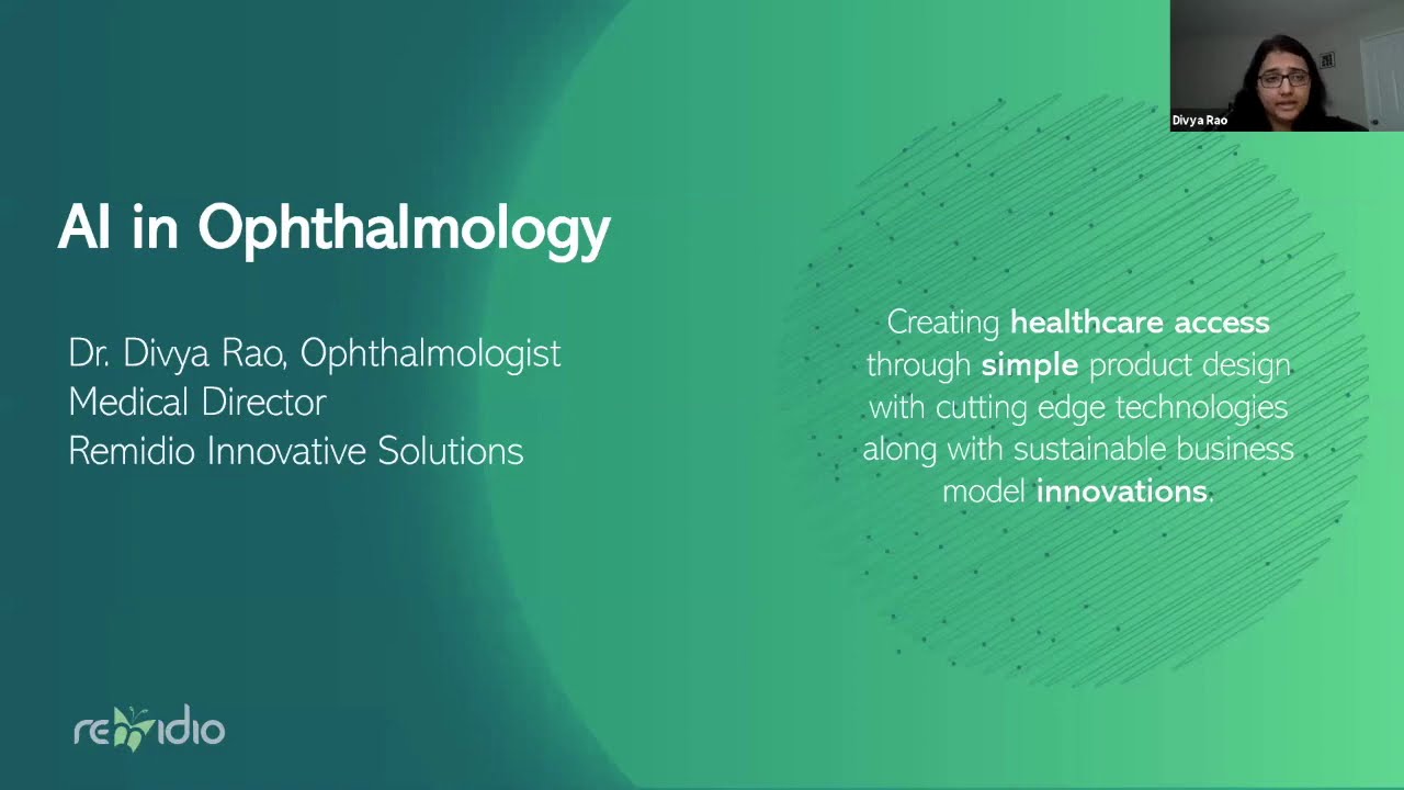 Artificial Intelligence (AI) in ophthalmology - EYETODAY talk - Dr Divya Rao