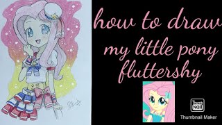 How to draw cute girl my little pony fluttershy