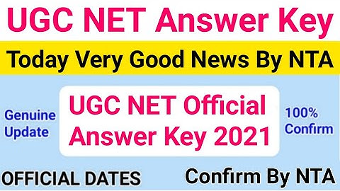 UGC NET Official Answer key 2021 | UGC NET Result Date Announced 2021 | UGC NET Result Latest Update
