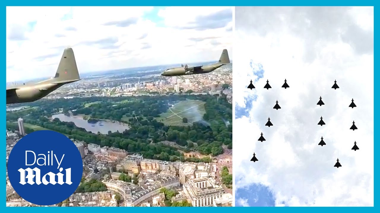 Platinum Jubilee flypast Incredible moment Royal Air Force jets fly