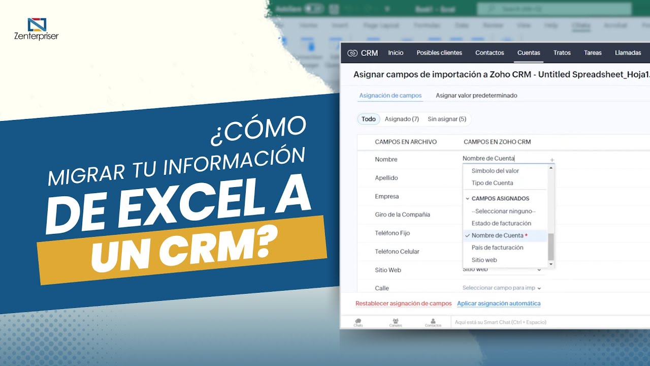 Migrar información de excel a Zoho CRM | Tutorial Zoho CRM en español ...