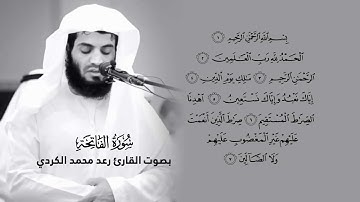سورة الفاتحة بصوت القارئ الشيخ رعد محمد الكردي - القرآن الكريم عالي الجودة