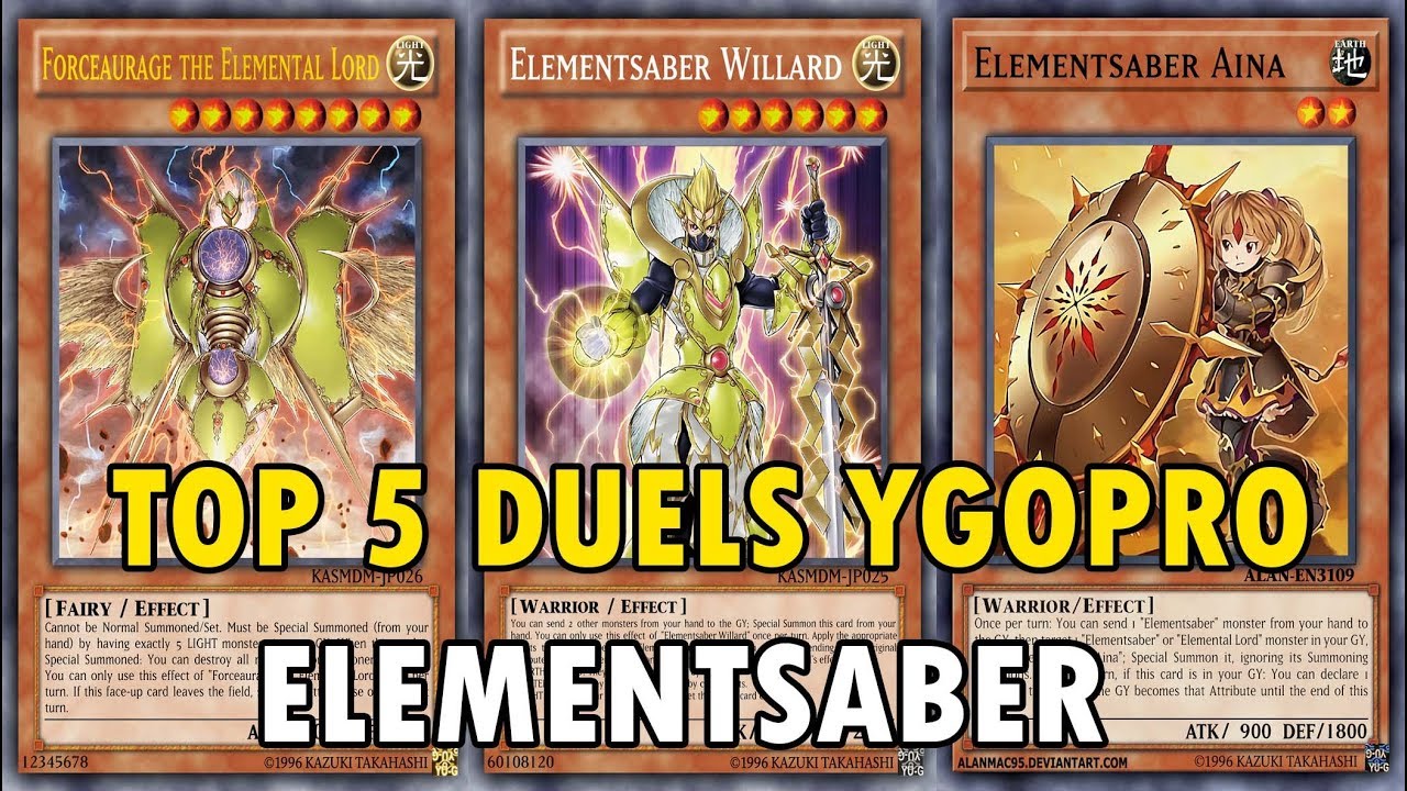YGOPRO Top 5 Duels Elementsaber - Elemental Lord - Yu-Gi-Oh!
