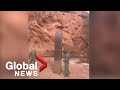 Mysterious metal monolith found in Utah desert