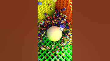 Colorful Rubiks Cubes Drop | Satisfying Looping Video