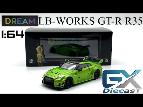 1/64 DREAM LB-Works Nissan GT-R R35 (Metallic Green) - YouTube