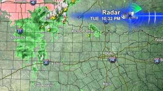 TX Radar Loop for Tuesday Evening 945pm to 1145pm