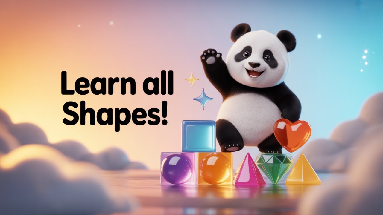 Learn ALL Shapes with Panda Fun Cartoons for Toddlers and Kids | Fun Shapes | Kids Story Tales