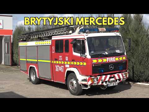 Alarmowo brytyjskie GBA Mercedes Benz 1124/Saxon z OSP przy Spółdzielni Usług Rolniczych Mała Wieś