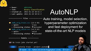 AutoNLP Preview: Auto model-selection, fine-tuning and deployment of state-of-the-art NLP models