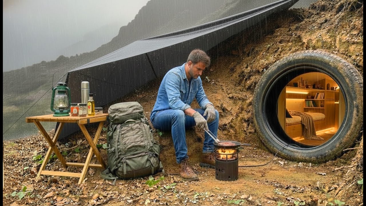 I Built a Secret Underground Modern Shelter Beneath a Fallen Giant Tree — No One Would Ever Find It