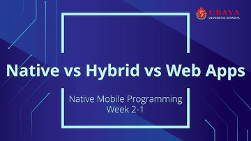 NMP 2-1: Native vs Hybrid vs Web Apps