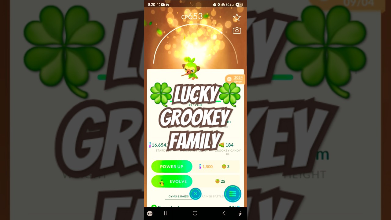 🍀LUCKY Grookey Family! (Thwacky, Rillaboom) Pokemon Go! 