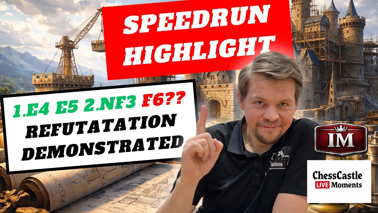 1.e4 e5 2.Nf3 f6?? – Практическое опровержение | Видео с прохождения игры