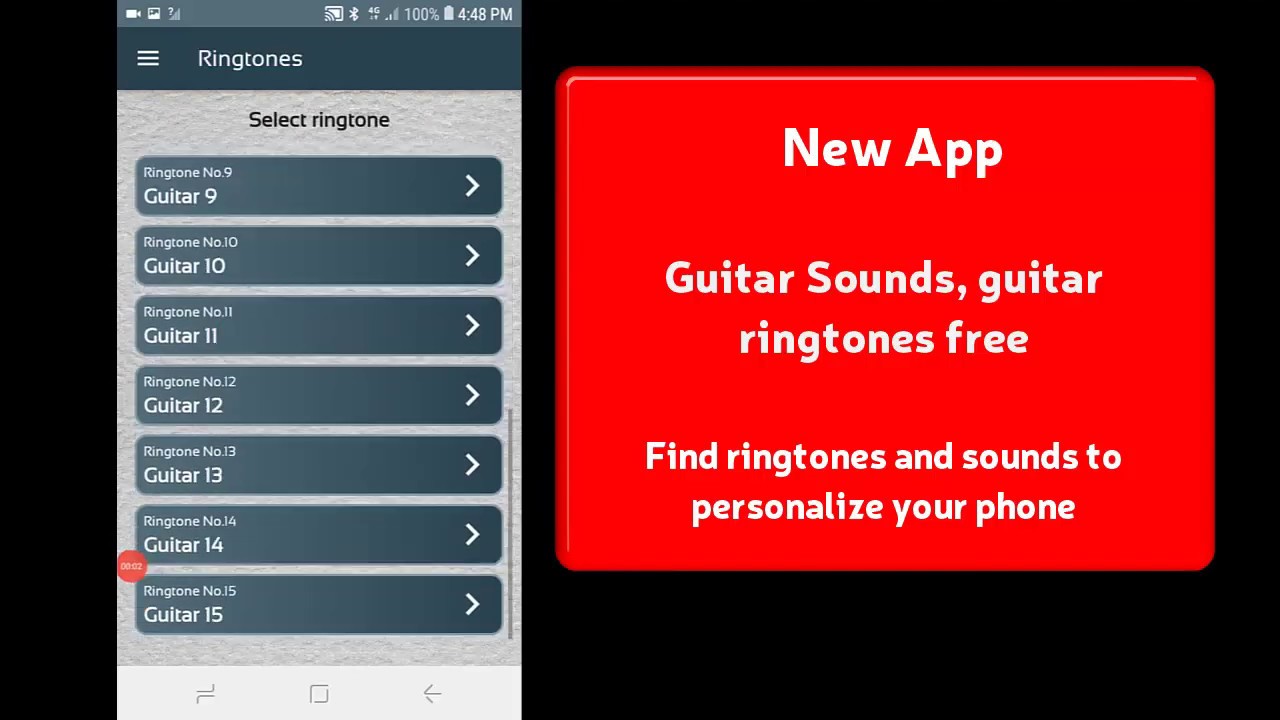 Guitar Sounds, guitar ringtones free YouTube