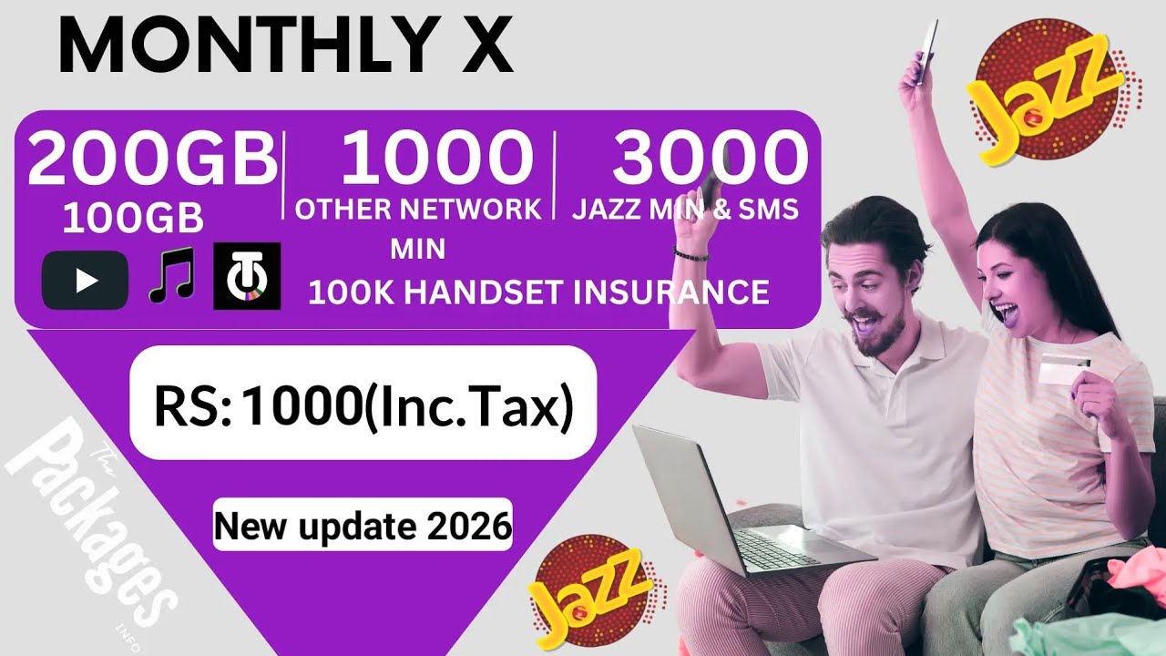Jazz monthly package | Jazz monthly internet package 2026 | Jazz monthly internet package 2026 free