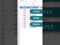 LOWER, UPPER and PROPER formulas in Excel #shorts #youtubeshorts #viral