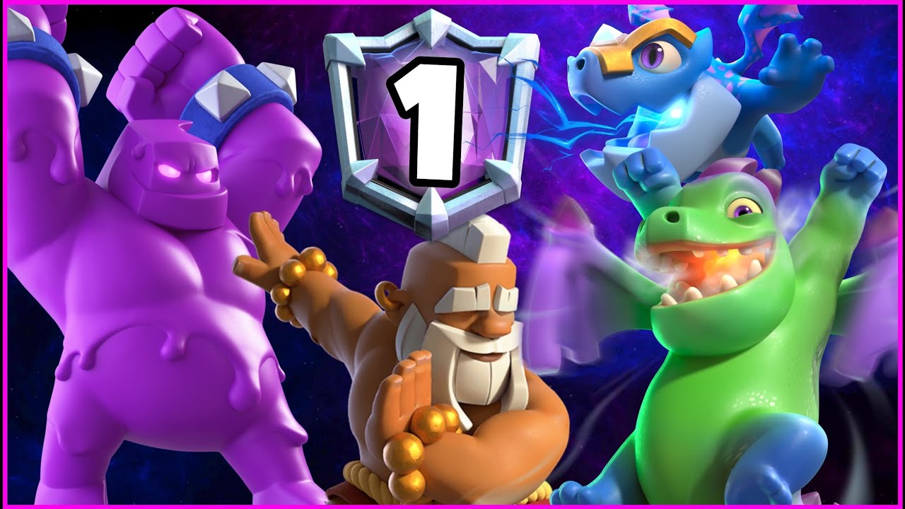 #1 IN the World🌍 with Elixir Golem Deck.!