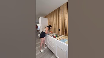 Installing Our Countertop! #homeinspo #storageideas #homeprojects #kitchenorganization #twinmom