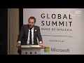 The Global Summit Made By Dyslexia - Rt. Hon. Matt Hancock Secretary of State Health and Social Care