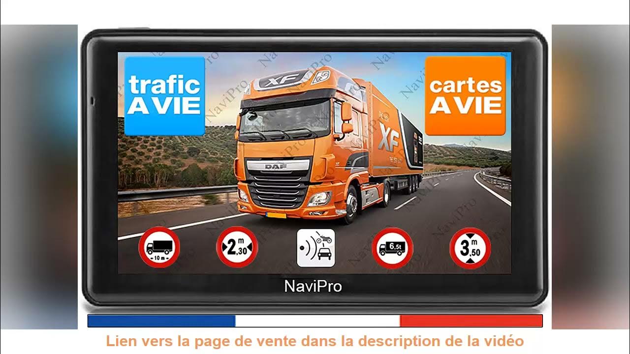 GPS Poids Lourd NaviPro 7 Pouces GPS pour Camion, Bus, Camping Car, Europe  + Maroc A Vie INFO TRAFIC 