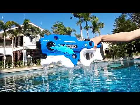 Водний автомат для дітей з акумулятором 7.4V автоматичне набрання води USB зарядка 2 кольори для літніх ігор, видео 1