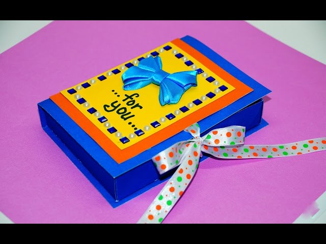 DIY paper crafts idea - gift box making. How to make gift box easy. Gift  box tutorial / Julia DIY 