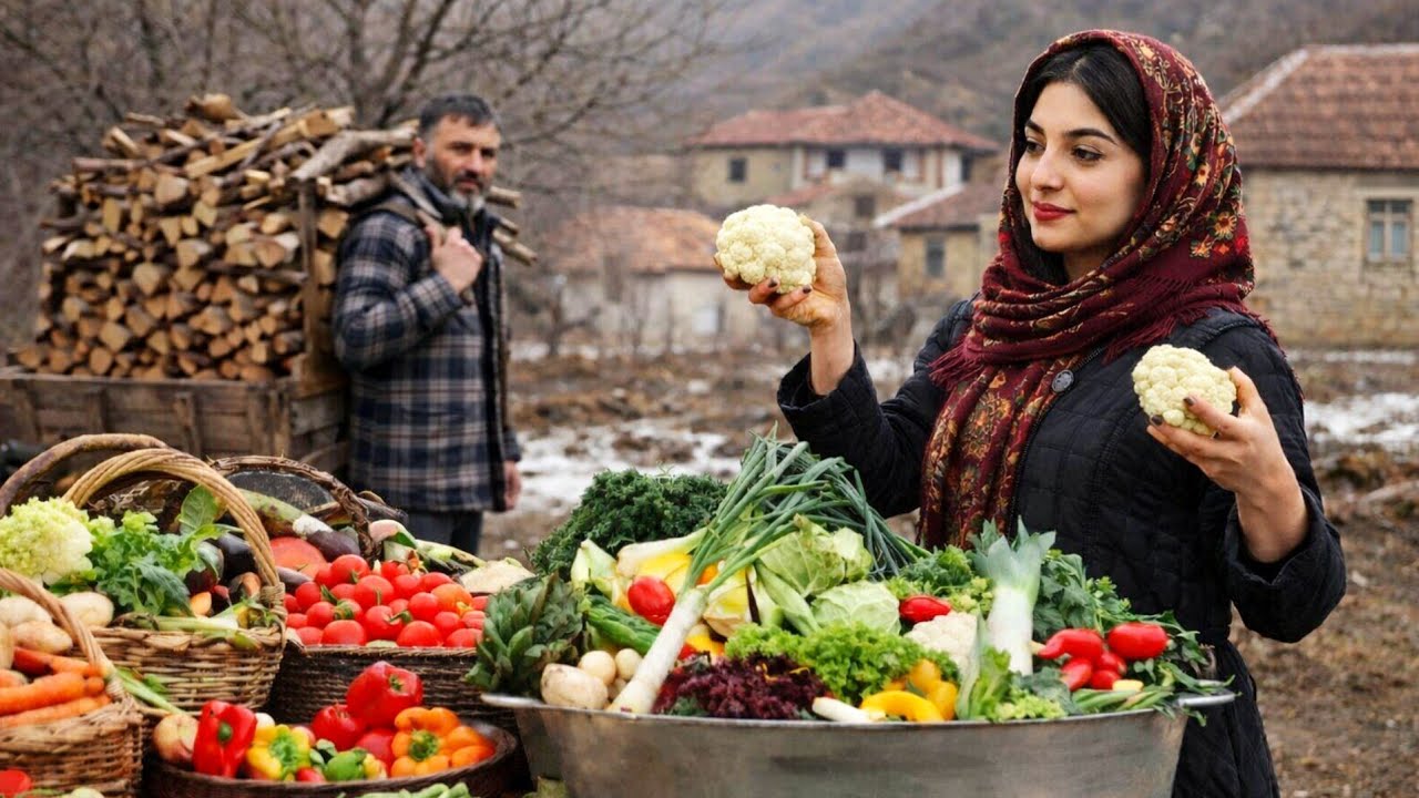 Iranian village life and pickling on a beautiful village day 🌿🥒