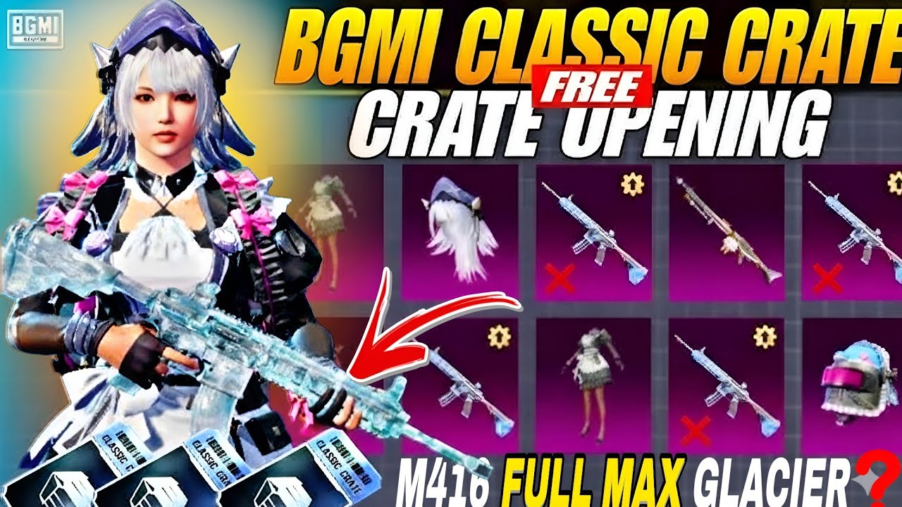 FREE BGMI Classic Crate 😱 | M416 Glacier FULL MAX?! 🔥