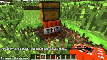 Minecraft Tutorials #1 - How To Make Easy Trap Chest! 1.4.7