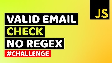 Check for Valid Email Address without RegEx