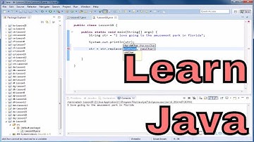 Lesson 18 - Java Basics - Replacing Characters In A String