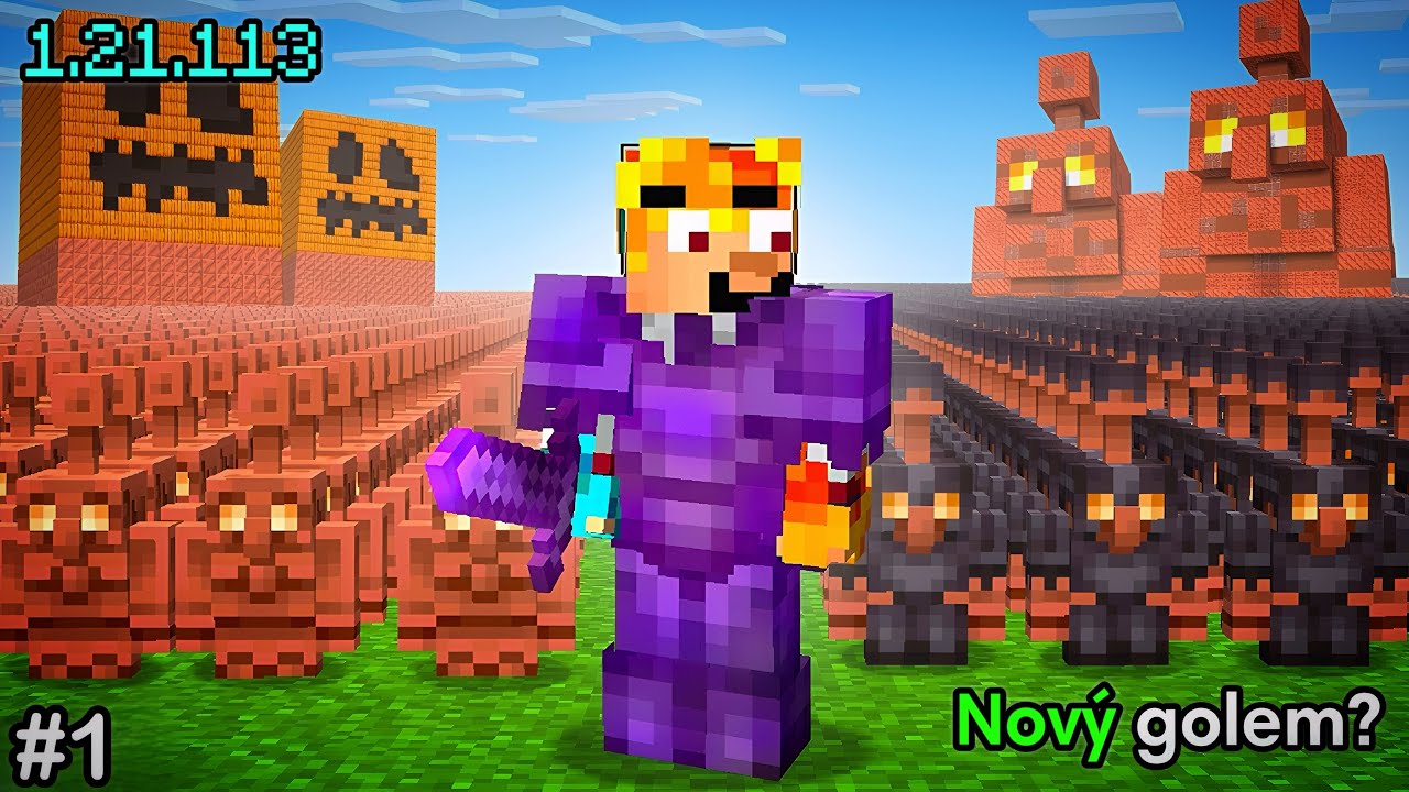 Získal jsem nového Copper Golema v Minecraft 1.21.113 updatu