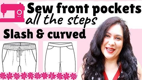 The pockets YOU ALWAYS LIKE! Slanted & Curved. SEWING STEPS & details. Poppy pants (Sinclair)