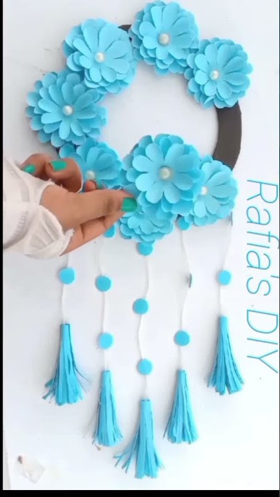 wall hanging craft ideas | wall hanging | diy wall hanging | home decorating ideas | paper flowers