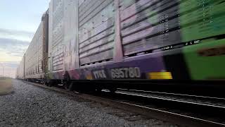 Union Pacific Single Engine Pulling Empty Car Haulers in Laredo Tx
