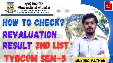 How to check TYBCOM SEM-5 Revaluation Cases Results? Mumbai University l Mukund Sir