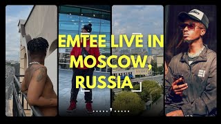 Emtee Live in Russia, Moscow taking off his shirt 🇷🇺😂😁