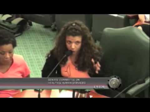 Sarah Slamen (@VictorianPrude) at the Texas Senate Committee Meeting Re: SB1 (The Abortion Bill)