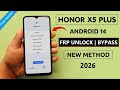 Honor X5 Plus Frp Bypass/Unlock Google Account Lock Android 14 - Without Unlock Tool 100% Free