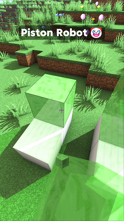 Minecraft Piston Robot 🤡 (Your Way's Better) #shorts #minecraft
